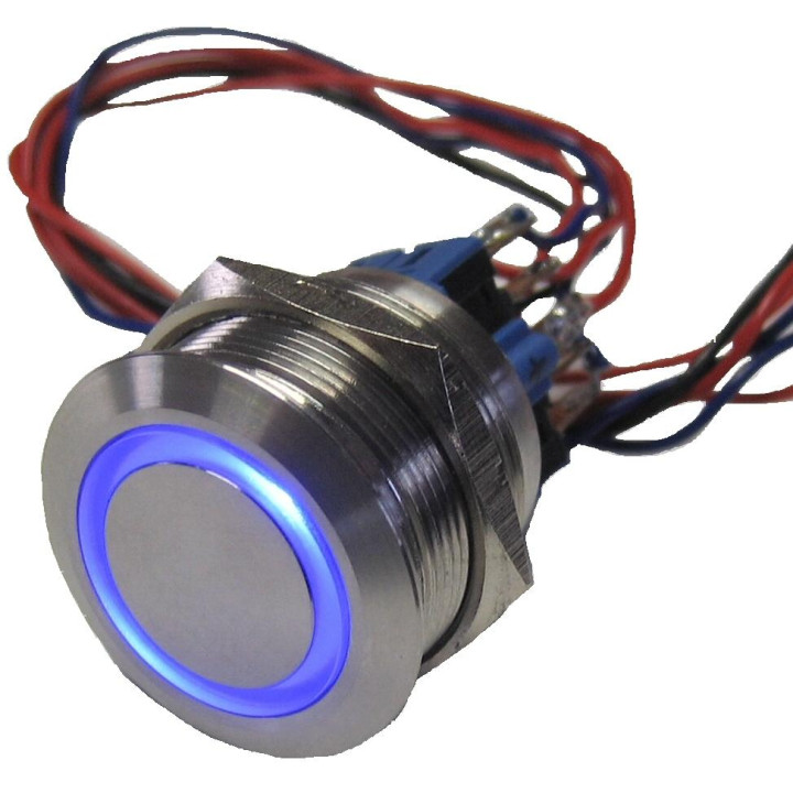 Bouton Poussoir Seul No/Nf Lum Ø 19 Mm Pour Systèmes Urmet