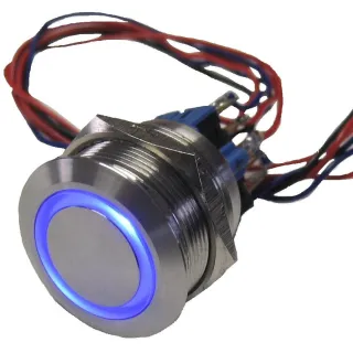 Bouton Poussoir  Seul No/Nf Lum Ø 25Mm pour systèmes URMET