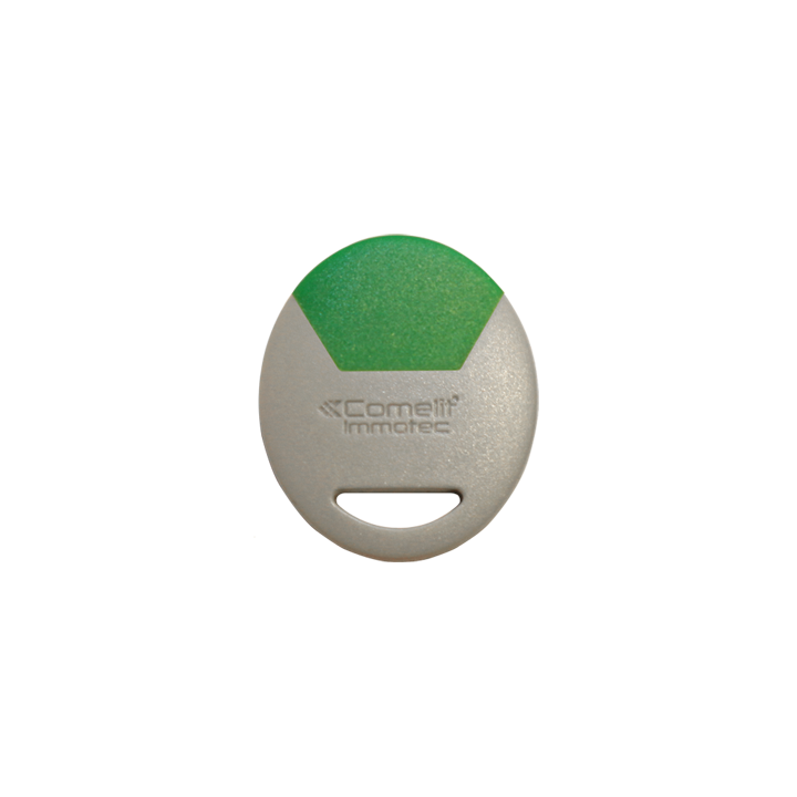 Badge électronique de proximité gris et vert