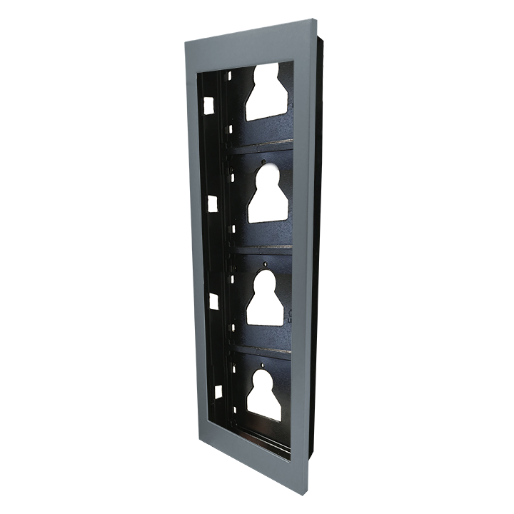 Série Ultra - Cadre Encastré 4 Modules, Aluminium Argent Ral9006, Anti-Uv