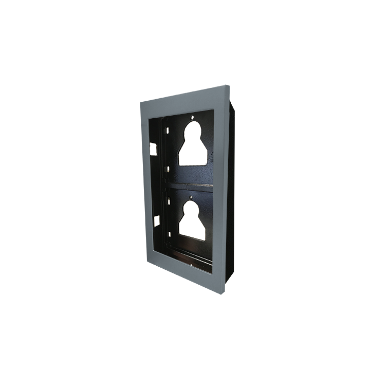 Série Ultra - Cadre Encastré 2 Modules, Aluminium Argent Ral9006, Anti-Uv