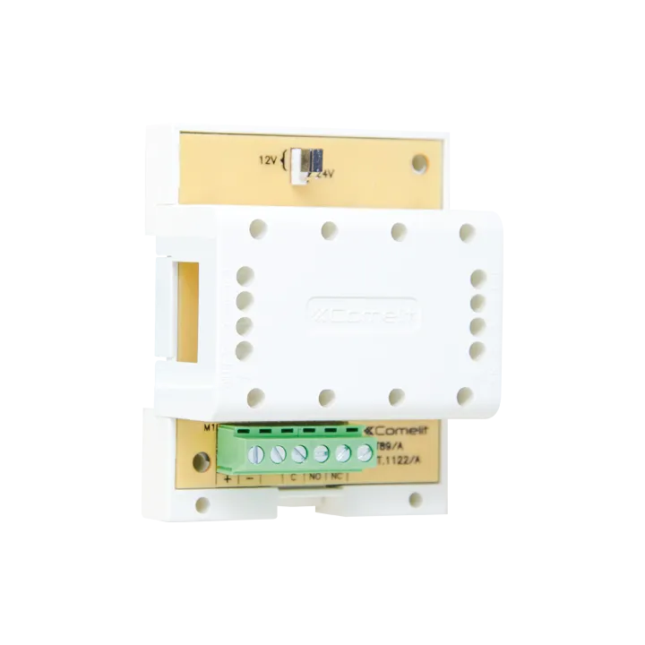 Relais Usage Général 12-24 Vca/Cc 10 A, Montage Rail Din 4 Modules