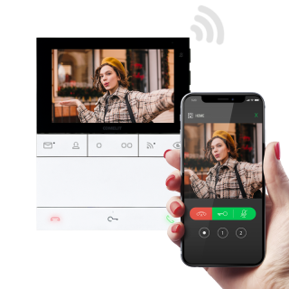 Système vidéo People avec moniteur 5 pouces, Wi-Fi, mains libres. Compatible