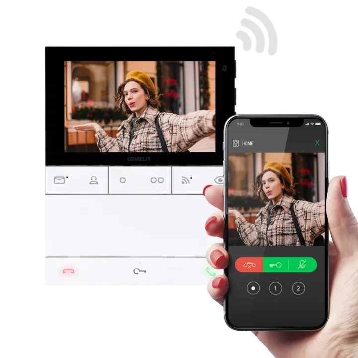 Système Vidéo People Avec Moniteur 5 Pouces, Wi-Fi, Mains Libres. Compatible
