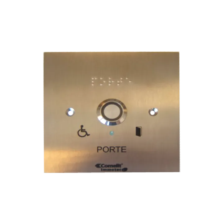 Bouton Sonore + Led Monté Sur Façade Inox 100X100 Pour Pot Diam 65