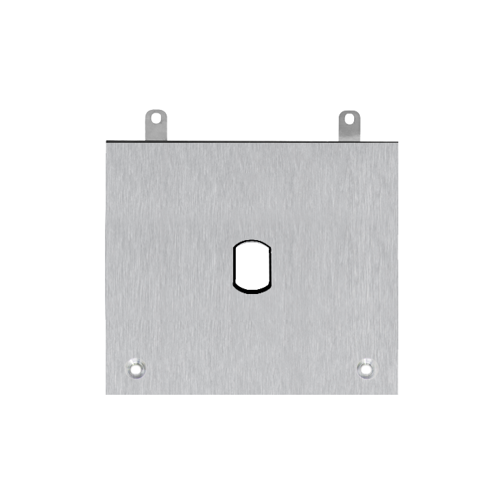 Façade inox pour lecteur Vigik, 1 colonne. Compatible installations d'accès