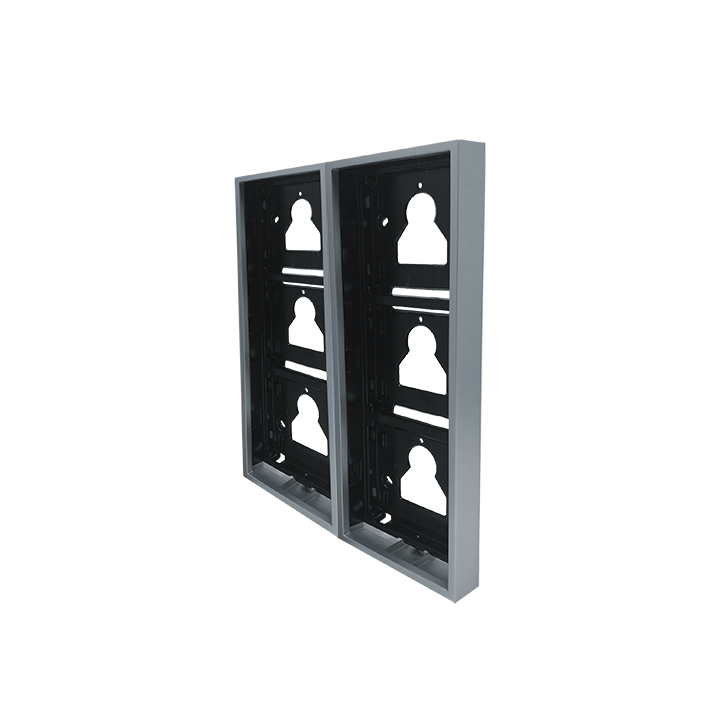 Série Ultra - Boîtier Mural 6 Modules Argent Ral9006, Câble Inclus