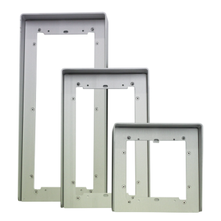 Série Ikall - Visor anti-pluie 3 modules, aluminium anodisé naturel, 154x332x44