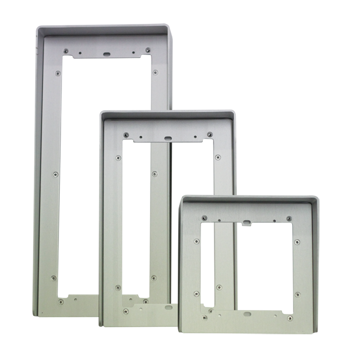 Série Ikall - Visor Anti-Pluie 3 Modules, Aluminium Anodisé Naturel, 154X332X44
