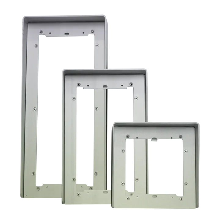 Série Ikall - Visor Anti-Pluie 3 Modules, Aluminium Anodisé Naturel, 154X332X44