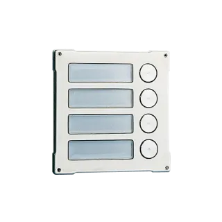 Série Vandalcom - Module 4 Boutons, Double Plaque Acier Inox 316 2,5 Mm