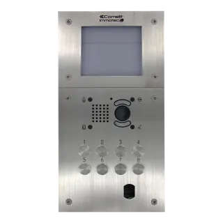 Platine Inox Antivandale 16 Boutons, Compatible Module Vidéo Mh. Usage Intensif