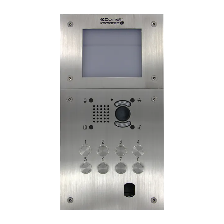 Platine Inox Antivandale 16 Boutons, Compatible Module Vidéo Mh. Usage Intensif
