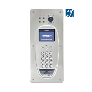 Platine PIC6 Plus en inox brossé avec module 4681. Finition haut de gamme.