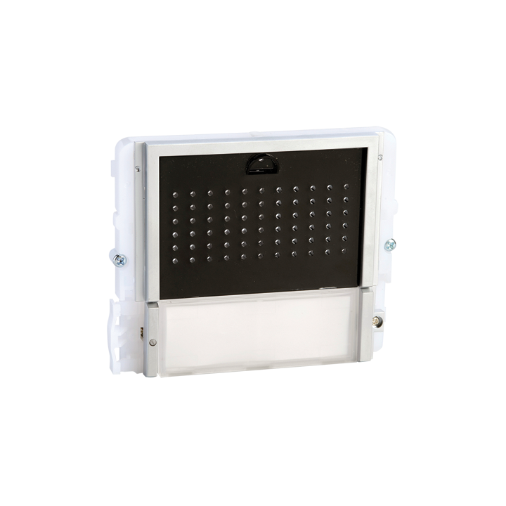 Série Ikall - Module 1 Bouton Pour Audio, Masque Noir, Led Bleu/Blanc/Éteint