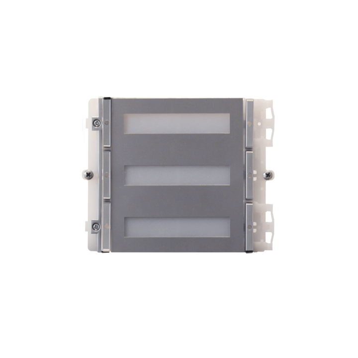 Série Ikall Metal - Module 6 Boutons, Acier Inox, Led Bleu/Blanc/Éteint
