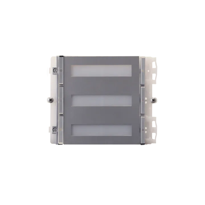 Série Ikall Metal - Module 6 Boutons, Acier Inox, Led Bleu/Blanc/Éteint