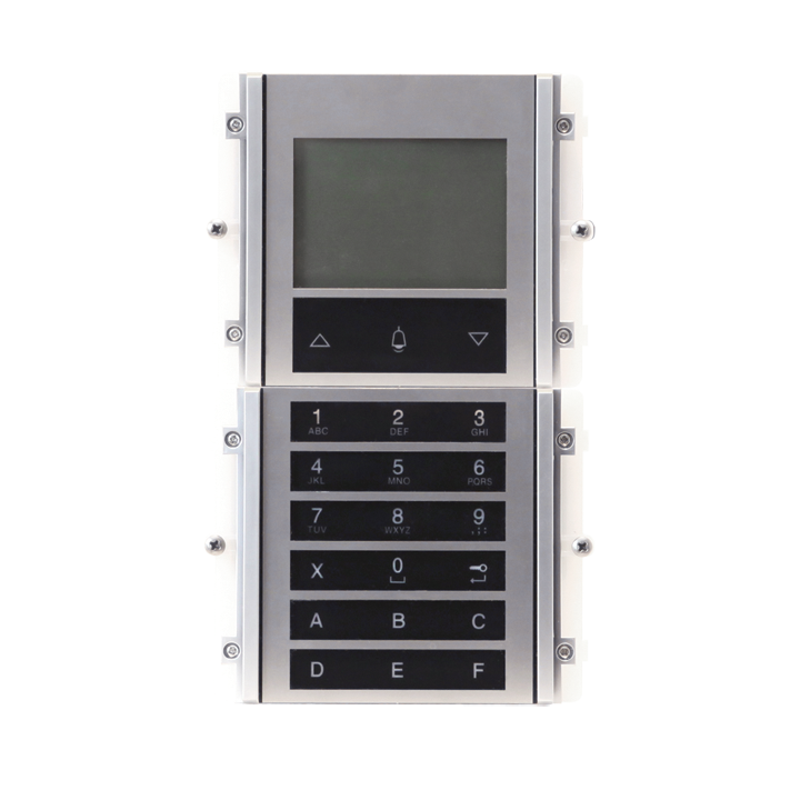 Série Ikall Metal - Module appel digital, Simplebus 2 et ViP, écran LCD, 21