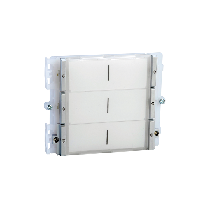 Série Ikall - Module 6 Boutons, Système Simplebus/Vip, Led Bleu/Blanc/Éteint