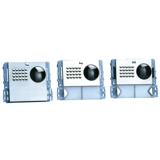 Série Powercom - Module sans bouton pour audio/vidéo, acier inox, LED bleue