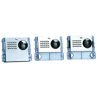 Série Powercom - Module Sans Bouton Pour Audio/Vidéo, Acier Inox, Led Bleue