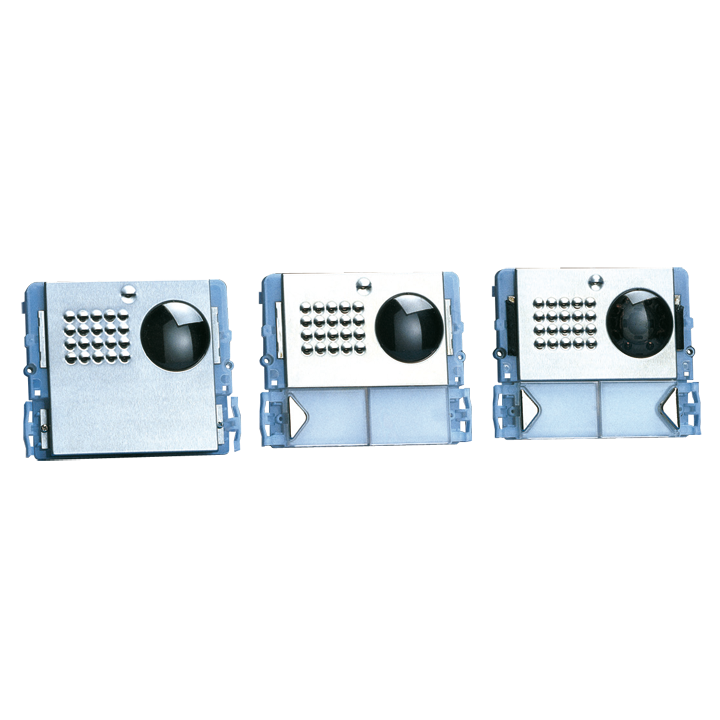 Série Powercom - Module sans bouton pour audio/vidéo, acier inox, LED bleue