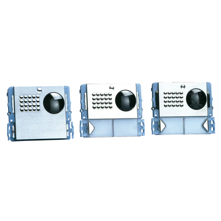 Série Powercom - Module Sans Bouton Pour Audio/Vidéo, Acier Inox, Led Bleue