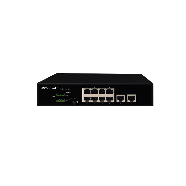 Série Advance - Switch Poe 8 Ports + 2 Uplinks Gigabit, Compatible Vip