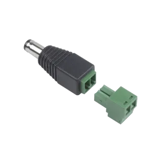 Connecteur D’Alimentation, 2 Bornes À Vis, Fiche Mâle