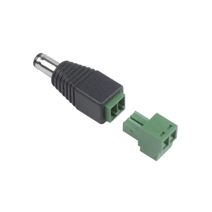 Connecteur D’Alimentation, 2 Bornes À Vis, Fiche Mâle