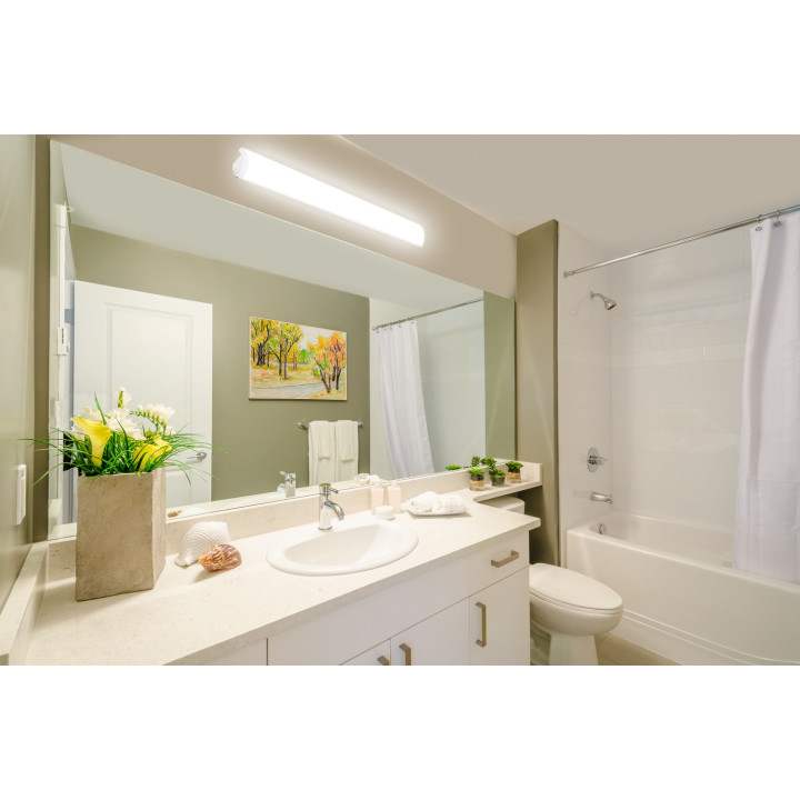 H2O - Réglette IP44 Vol.2, blanc, a/tube T5 LED 7W 4000K, 495lm, avec inter