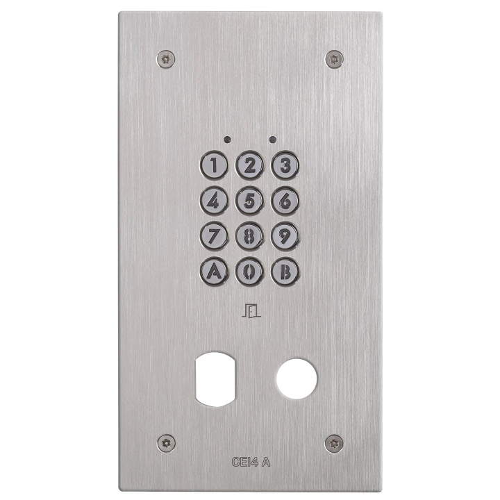 Clavier Encastré Inox 100 Codes / 2 Relais Avec Perçage Ø 25 Mm Et Ø 19 Mm