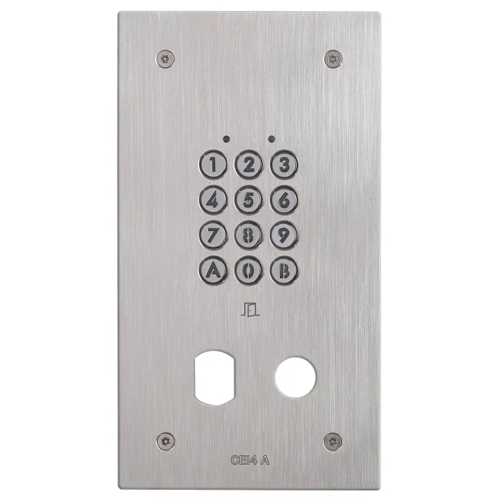 Clavier Encastré Inox 100 Codes / 2 Relais Avec Perçage Ø 25 Mm Et Ø 19 Mm