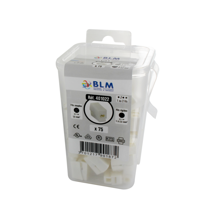Borne Luminaire 1 Fil Sple - 2 Fils Rigides 2,5Mm²