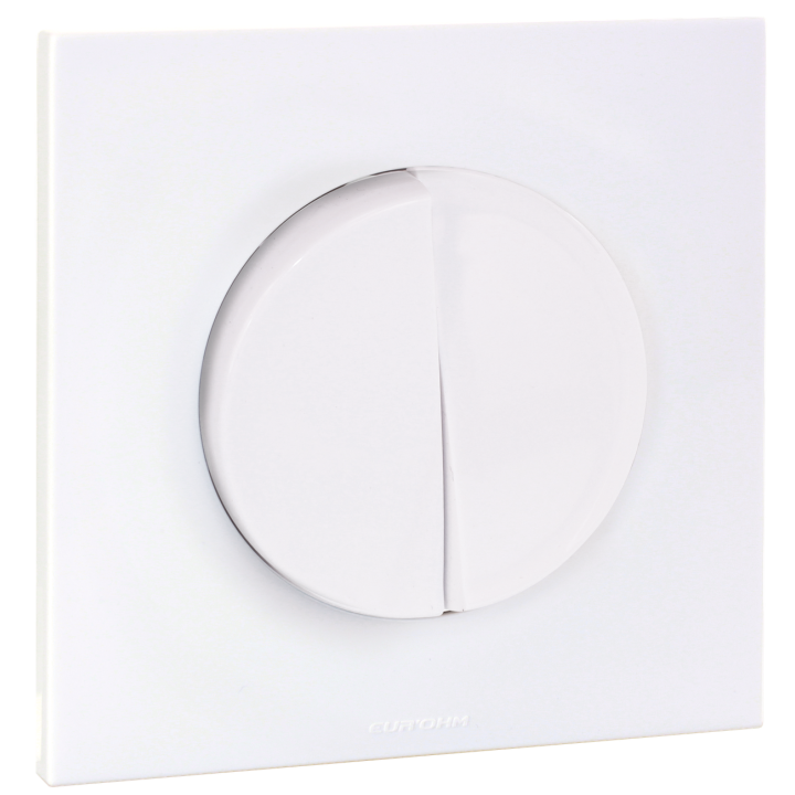 Gsb Square Double Interrupteur Vv Complet Blanc (D)