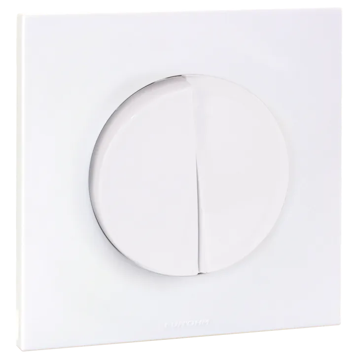 Gsb Square Double Interrupteur Vv Complet Blanc (D)