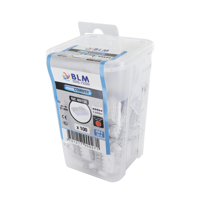 Boîte De Connecteurs Mini Connex 5 Entrées Gris