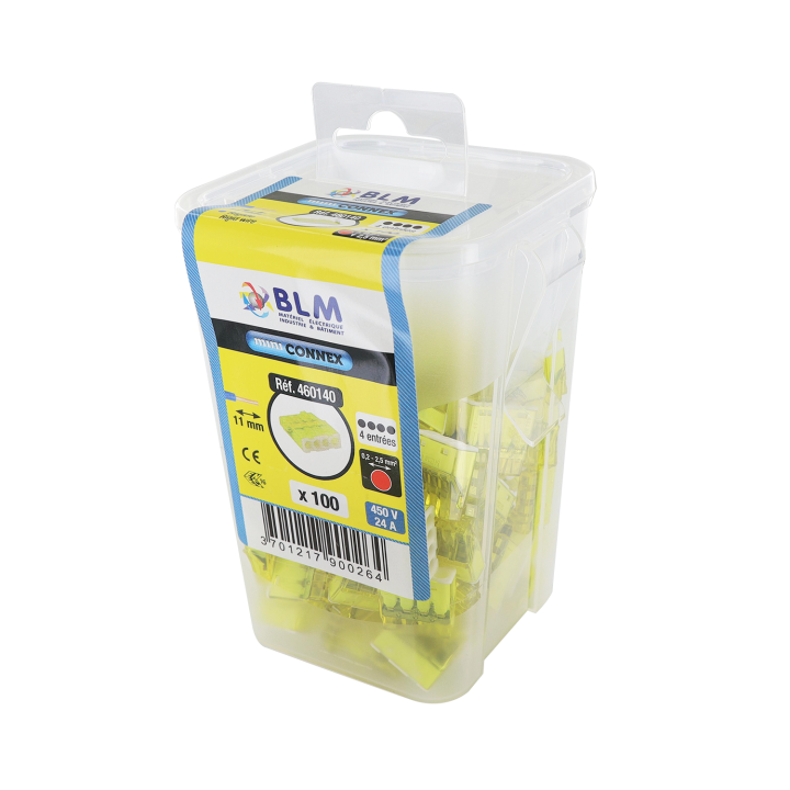 Boîte De Connecteurs Miniconnex 4 Entrées Jaune