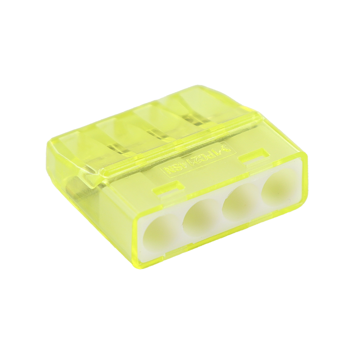 Boîte De Connecteurs Miniconnex 4 Entrées Jaune