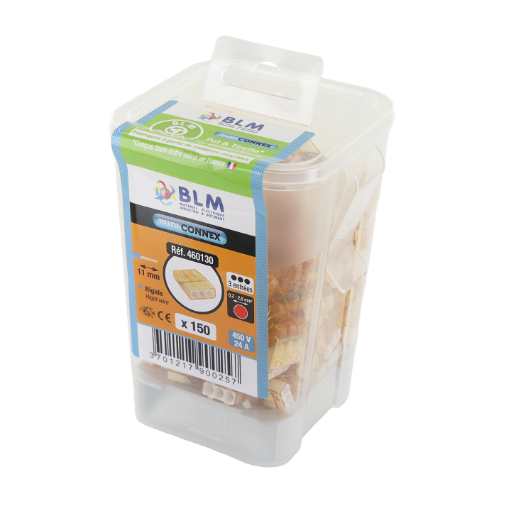 Boîte De Connecteurs Miniconnex 3 Entrées Orange