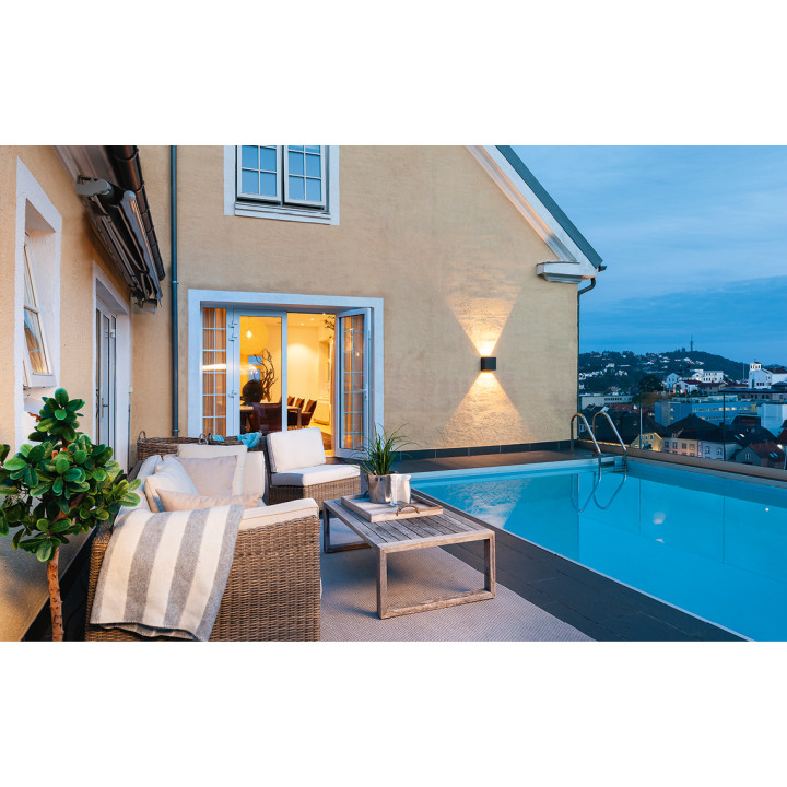 Artes Midi Noir Applique 1030Lm 3000K Ra-80 Coupure De Phase Descendante