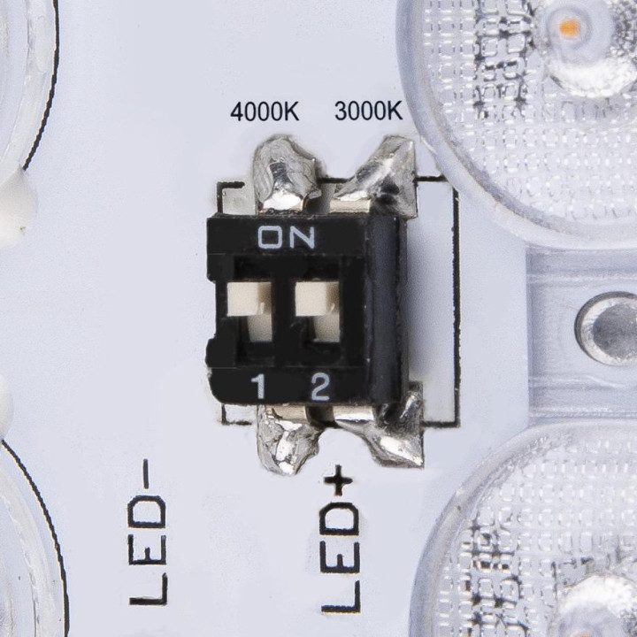 Ainos Sensor, Applique Plafonnier Ext Carré Anthr Led 18W 3000K/4000K Détecteur