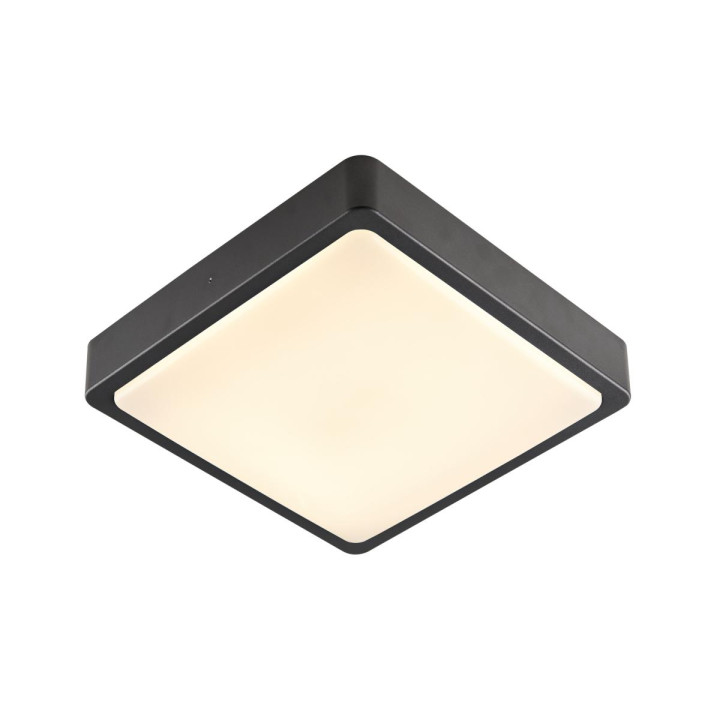 Ainos Sensor, Applique Plafonnier Ext Carré Anthr Led 18W 3000K/4000K Détecteur