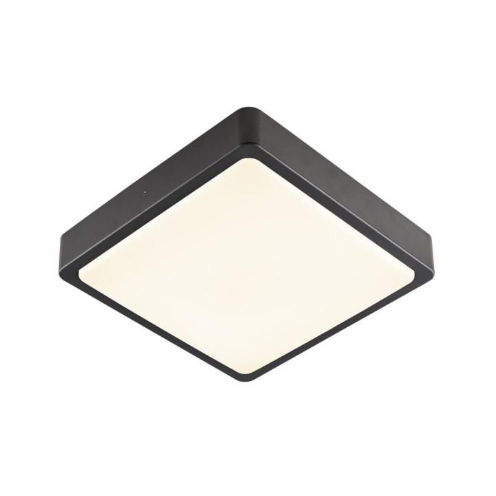 Ainos Sensor, Applique Plafonnier Ext Carré Anthr Led 18W 3000K/4000K Détecteur