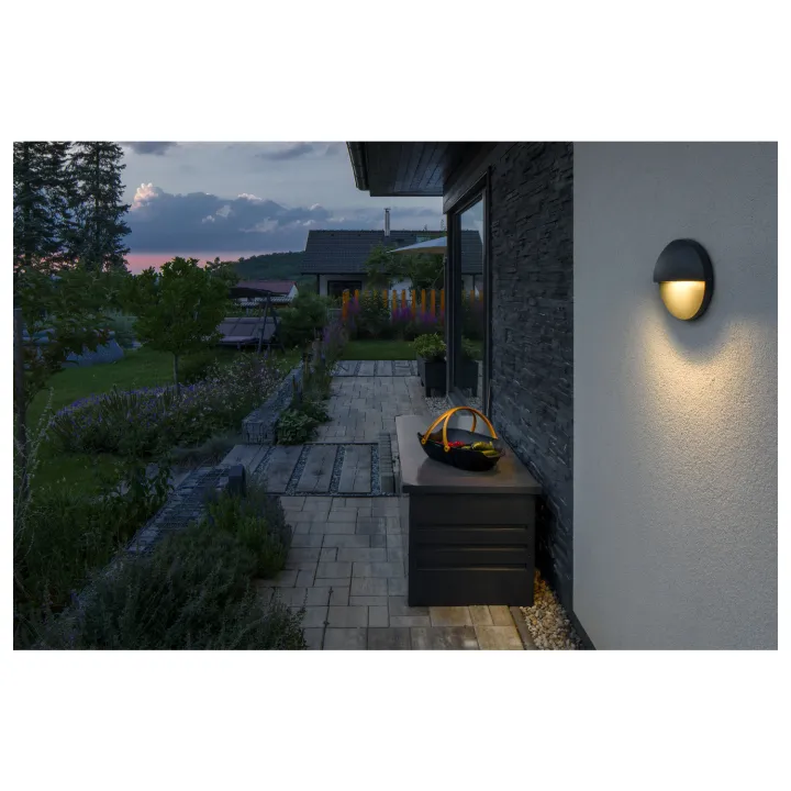 Ainos Sensor, Applique Plafonnier Ext Carré Anthr Led 18W 3000K/4000K Détecteur