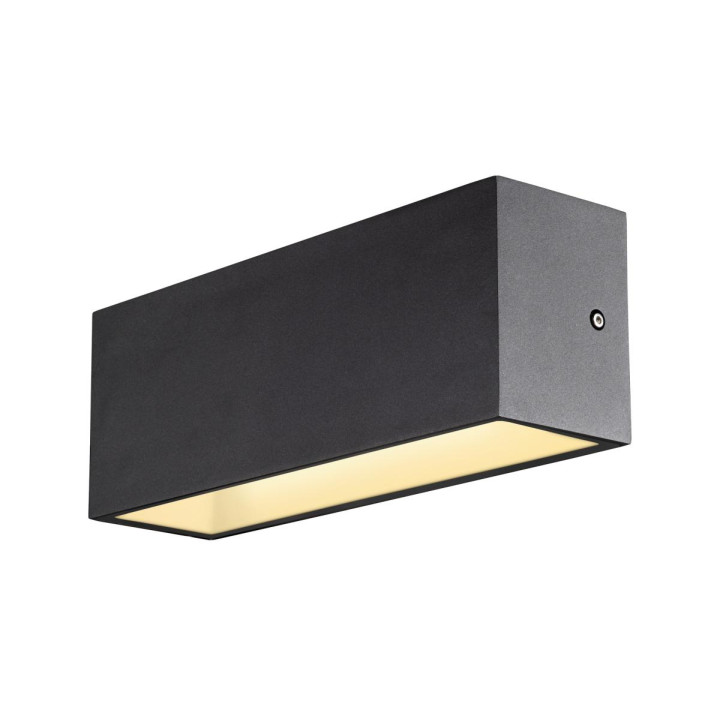 Sitra Cube Applique Ext L Up/Down Anthracite Led 24W 3000K/4000K Ip65 Cct Switch