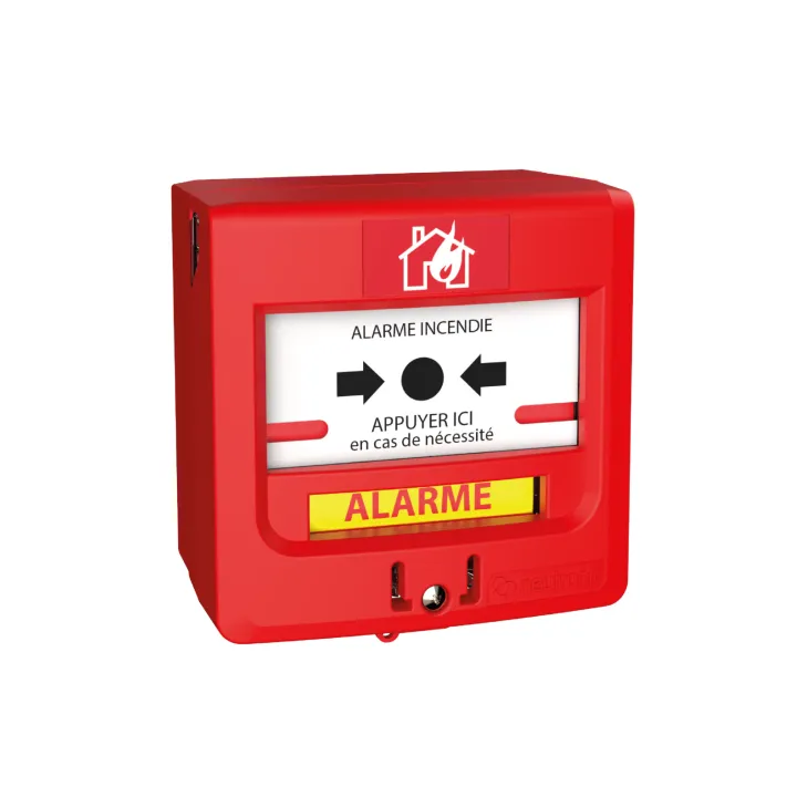Nouveau Déclencheur Manuel rouge Type 4 à piles Radio Adressable
