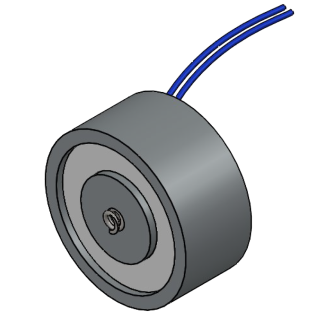 KIT VEM45-50- ventouse à rupture – sortie fils latéral – 20 daN – 24Vcc+ plaque polaire diam 48 mm