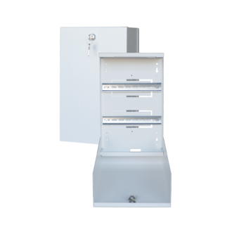 Coffret Tole 9010 H380 X L245 X E110 + Serrure