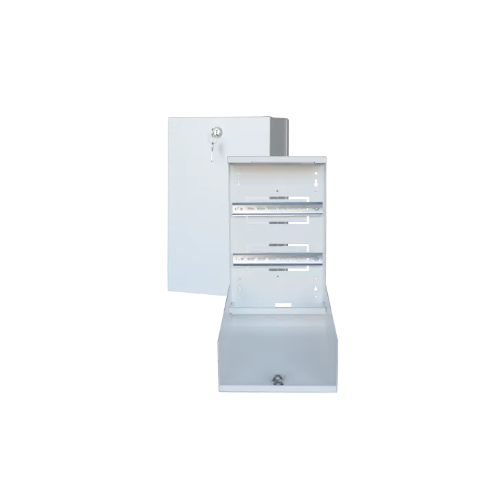 Coffret Tole 9010 H380 X L245 X E110 + Serrure